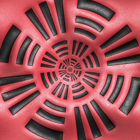 Luxury background tile with embossed fractal on leatherの写真素材