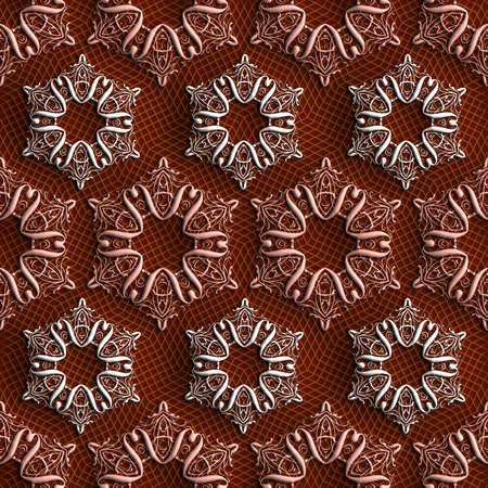 Plastic background tiles with embossed abstract ornament