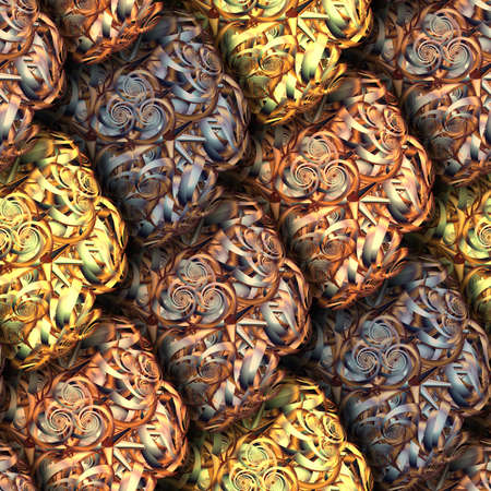 Luxury background tile with embossed fractal renderの写真素材