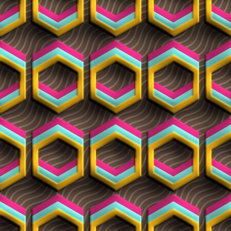 Plastic background tiles with embossed abstract ornamentの写真素材