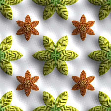 Plastic background tiles with embossed abstract ornament