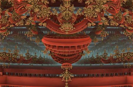 Computer rendered virtual scenery for creative design, art and entertainmentの写真素材