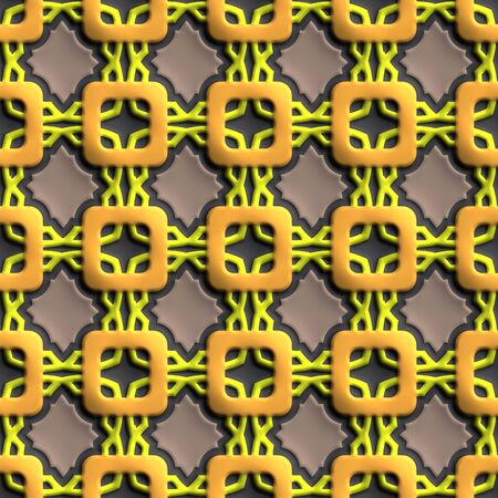 Plastic background tiles with embossed abstract ornament