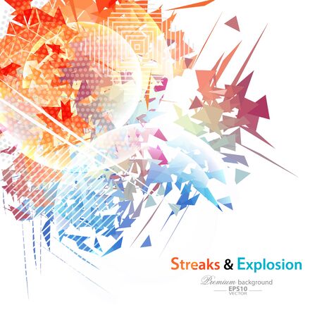 Streaks and explosion creative patternのイラスト素材