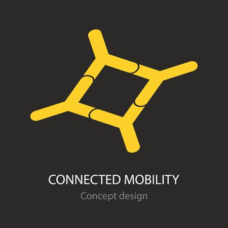 Connected mobility busines icon concept designのイラスト素材