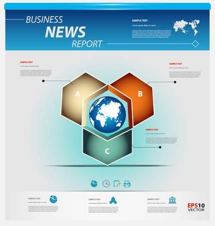Business infographic template pack for interactive data communicationのイラスト素材