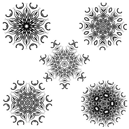 Calligraphic decorative elements for creative design tasksのイラスト素材