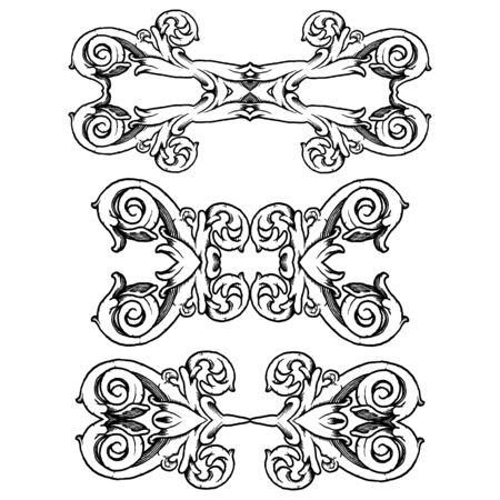 Calligraphic decorative elements for creative design tasksのイラスト素材