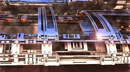 3D rendered illustration of virtual scenery for creative design, art and entertainment