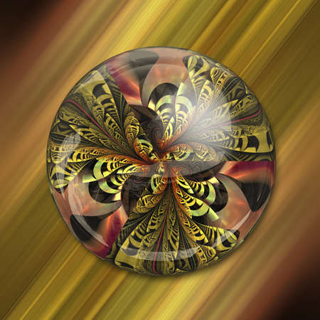 3D rendering combo artwork with fractal and fractal buttonsの写真素材