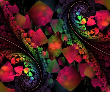 Computer generated fractal artwork for creative art,design and entertainmentの写真素材