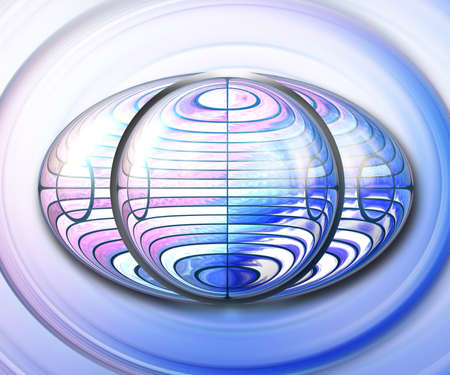 3D rendering combo artwork with fractal and fractal buttonsの写真素材