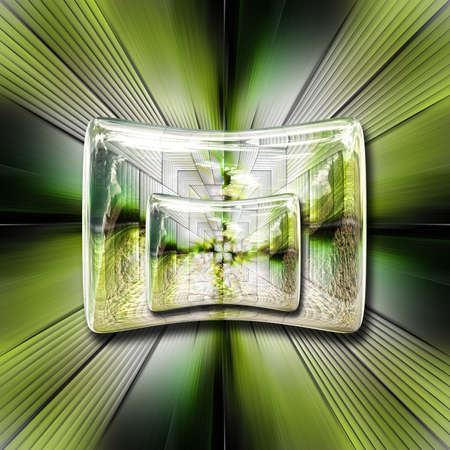 3D rendering combo artwork with fractal and fractal buttonsの写真素材