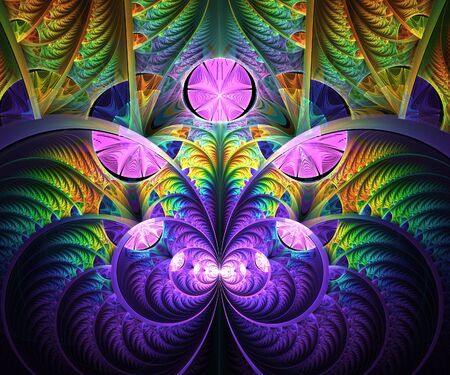 Computer generated fractal artwork for creative art,design and entertainmentの写真素材