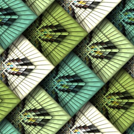 3D render seamless pattern background tile with embossed puff  pixels fractal
