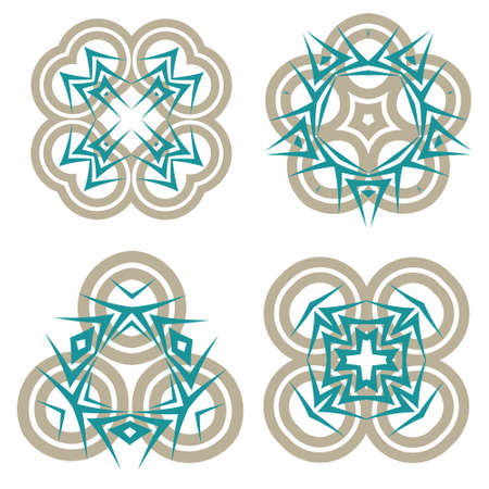 Beautiful colorful flower ornamentのイラスト素材