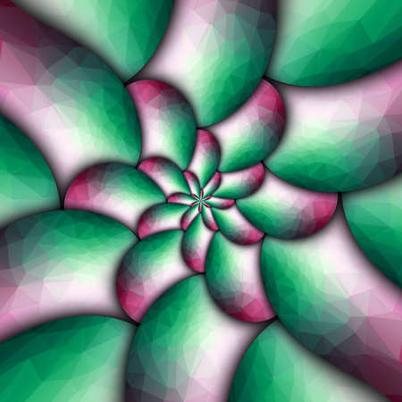 3D render abstract pattern background tile with colorful polygonal ornamentsの写真素材