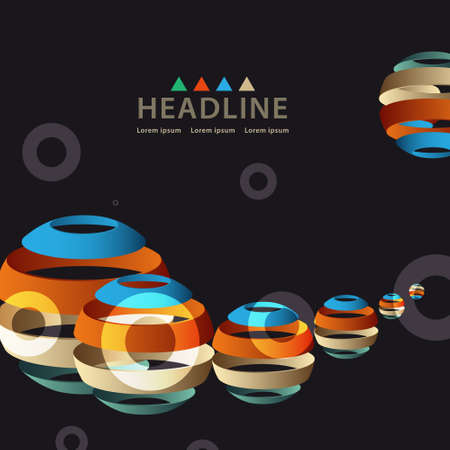 Brochure header colorful layout background template designのイラスト素材