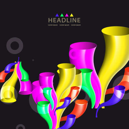 Brochure header colorful layout background template designのイラスト素材