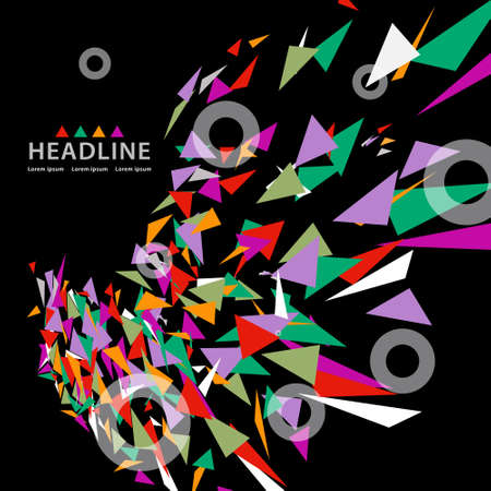Brochure header colorful layout background template design