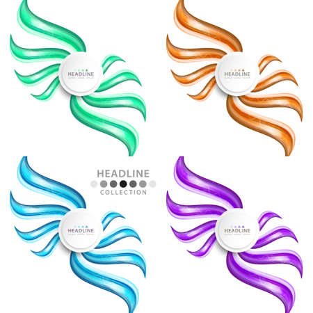 Brochure header colorful layout background template designのイラスト素材