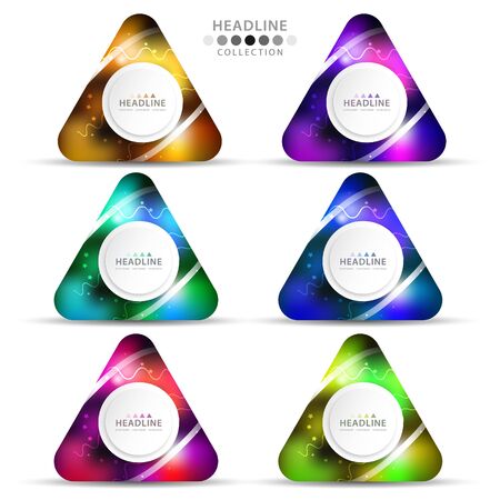 Brochure header colorful layout background template designのイラスト素材