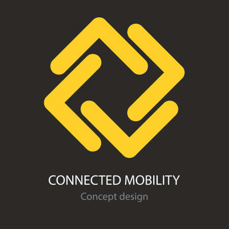 Connected mobility icon concept designのイラスト素材
