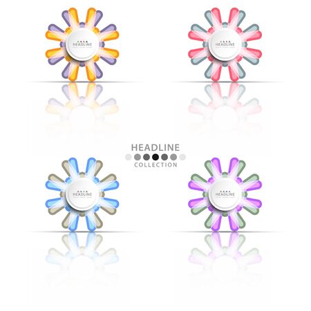 Brochure header colorful layout background template design collectionのイラスト素材