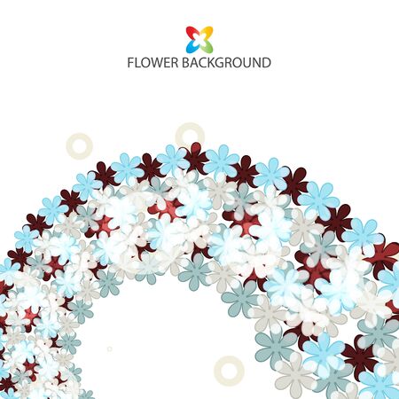 Abstract colorful flowers background template layout designのイラスト素材