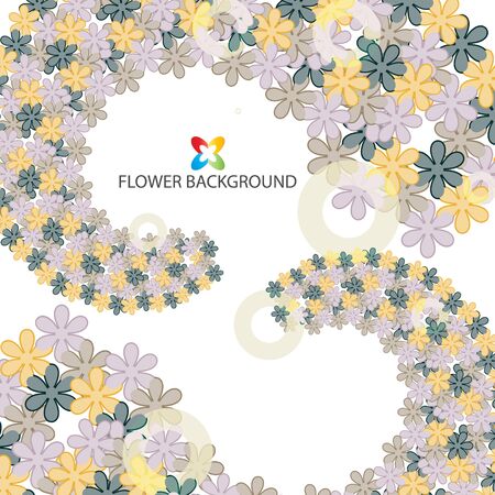 Abstract colorful flowers background template layout designのイラスト素材