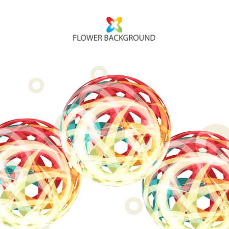Abstract colorful flowers background template layout designのイラスト素材