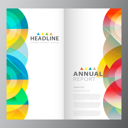 Annual business report brochure layout template designのイラスト素材