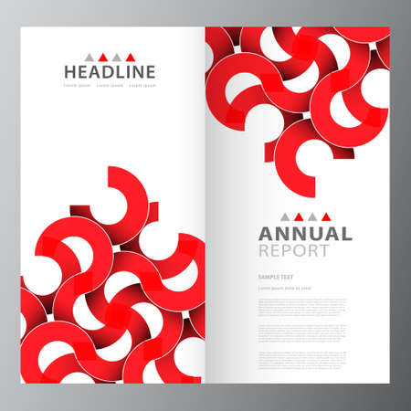 Annual business report brochure layout template designのイラスト素材