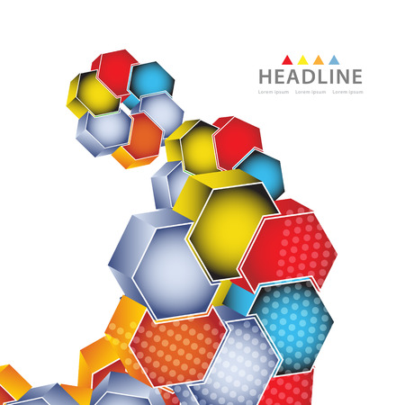 Brochure colorful header layout background template designのイラスト素材