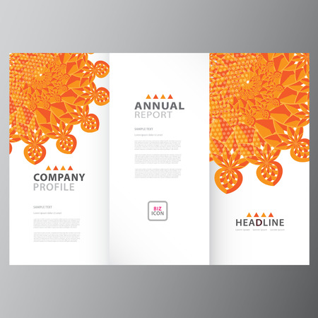 Annual business report template design layout Vector illustration.のイラスト素材