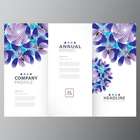 Annual colorful business report template design layoutのイラスト素材