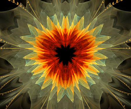 Computer generated colorful fractal artwork for creative art,design and entertainmentの写真素材