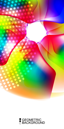Geometric abstract background with waves in blurred colorsのイラスト素材