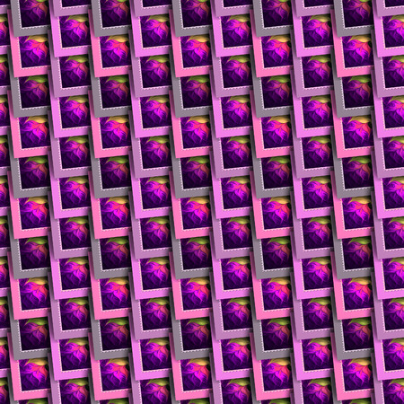 3D Render background seamless tile with embossed fractal stamp pattern