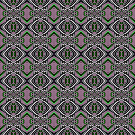 3D render of plastic seamless background tile with embossed metallic abstract pattern on canvas