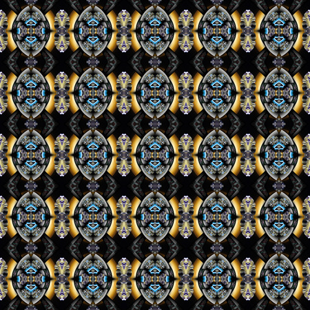 3D render of seamless plastic background tile with embossed abstract ornament patternの写真素材