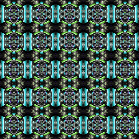 3D render of seamless plastic background tile with embossed abstract ornament pattern