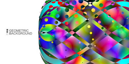 Geometric abstract background template with fluid waves in blurred colorsのイラスト素材