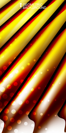 Geometric abstract background template with fluid waves in blurred colorsのイラスト素材