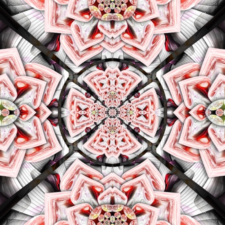 3D render of plastic background tile with embossed glossy pattern ornamentの写真素材