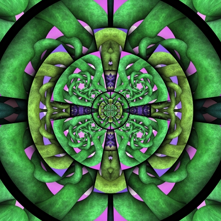 3D render of plastic background tile with embossed abstract pattern symmetryの写真素材