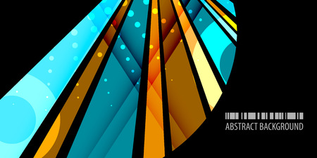 Abstract colorful background template with blended multiple ribbonsのイラスト素材