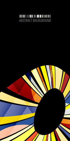 Abstract colorful background template with blended multiple ribbonsのイラスト素材