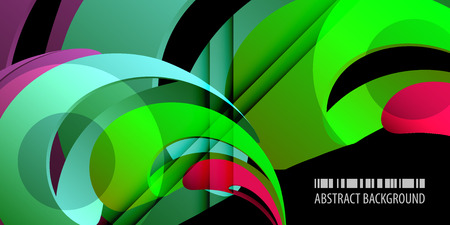 Abstract colorful background template with blended multiple geometric objectsのイラスト素材