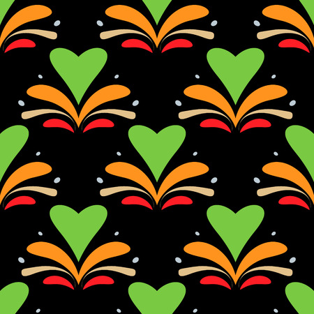 Flower colorful ornament decorative seamless pattern vector tileのイラスト素材